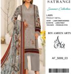 Bonanza Satrangi Summer Collection - Elegant Grey Embroidered Lawn 3-Piece Suit